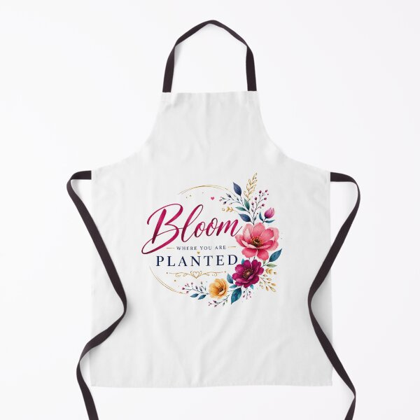 Item preview, Bloom Where You Are Planted – Elegant Floral Typography Design on White Background designed and sold by Newthingzy.