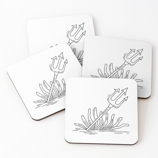 Item preview, Trident Lying Beside Coastal Seaweed designed and sold by rasagamastore.