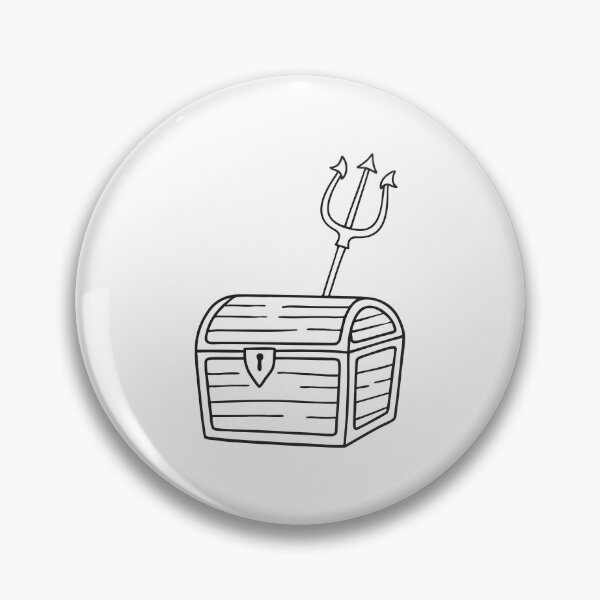 Item preview, Trident Behind Treasure Chest designed and sold by rasagamastore.