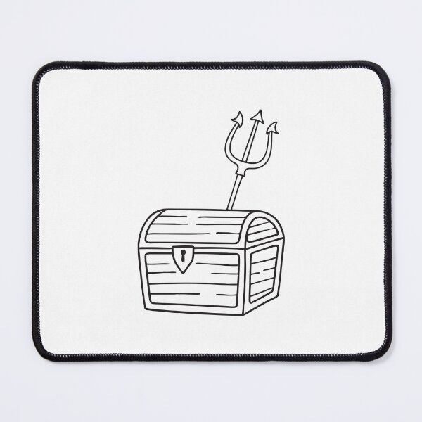 Item preview, Trident Behind Treasure Chest designed and sold by rasagamastore.