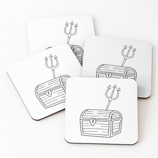 Item preview, Trident Behind Treasure Chest designed and sold by rasagamastore.
