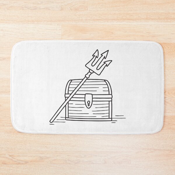 Item preview, Trident Beside Treasure Chest designed and sold by rasagamastore.