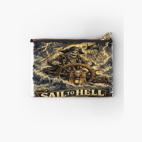 Item preview, Sail to Hell Skeleton Pirate Captain Storm Ship Vintage Dark designed and sold by NicheThreadCo.