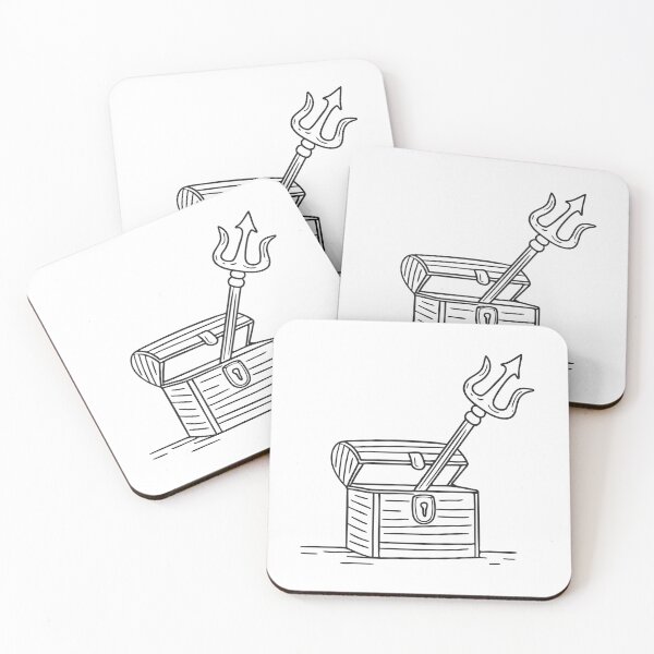 Item preview, Trident Resting on Treasure Chest designed and sold by rasagamastore.