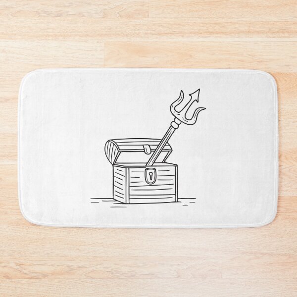 Item preview, Trident Resting on Treasure Chest designed and sold by rasagamastore.