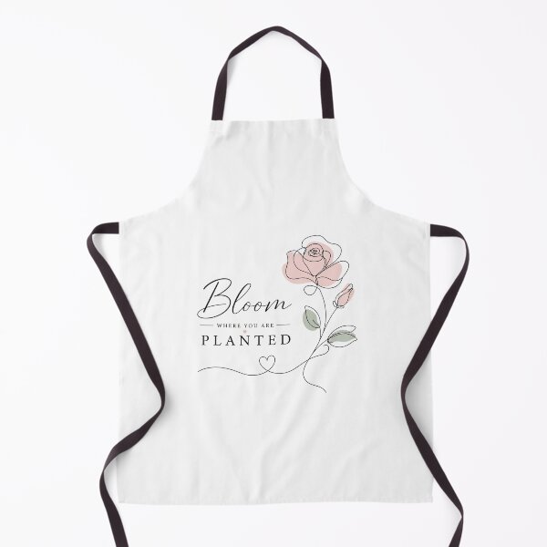 Item preview, Bloom Where You Are Planted – Elegant Floral Typography Design on White Background designed and sold by Newthingzy.