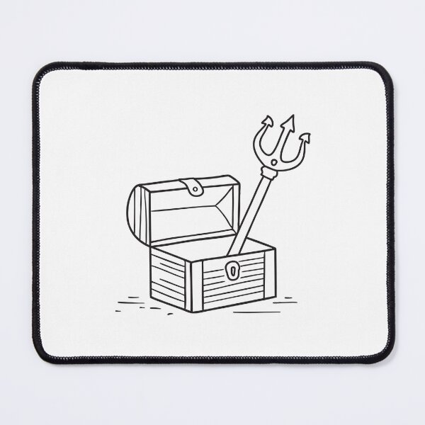 Item preview, Trident Atop Wooden Treasure Chest designed and sold by rasagamastore.