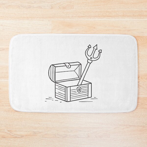 Item preview, Trident Atop Wooden Treasure Chest designed and sold by rasagamastore.