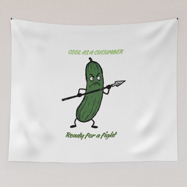 Item preview, Warrior Cucumber Funny Vegetable Illustration designed and sold by PM.