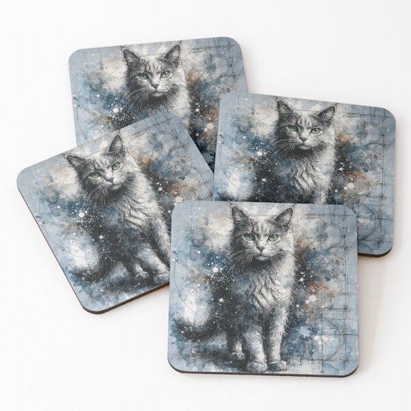 Item preview, Intricate Ink and Watercolor Cat Portrait designed and sold by Paolo-Bandal.
