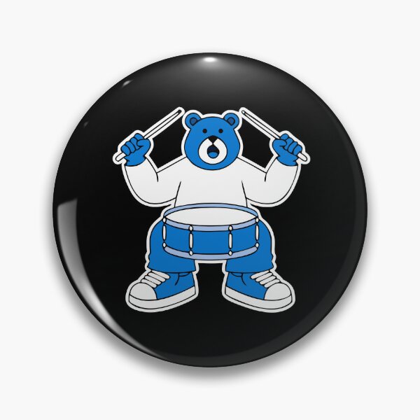 Item preview, Cute Bear Playing Drums, Animal Musician Sticker, Drummer Gift designed and sold by Mono.fi Studios.