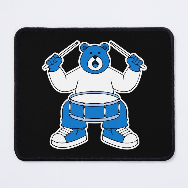 Item preview, Cute Bear Playing Drums, Animal Musician Sticker, Drummer Gift designed and sold by Mono.fi Studios.