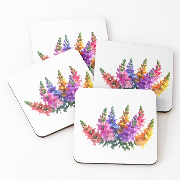 Item preview, Vibrant Rainbow Snapdragon Flowers Digital Botanical Art designed and sold by SolutionsArt.