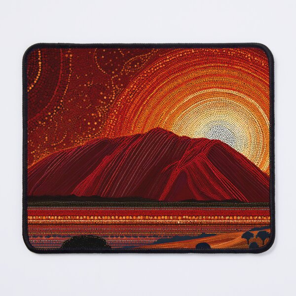 Item preview, Aboriginal Inspired Dot Art - Crimson Sunrise At Uluru designed and sold by GrinGalore.