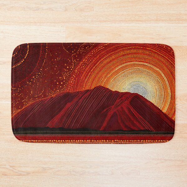 Item preview, Aboriginal Inspired Dot Art - Crimson Sunrise At Uluru designed and sold by GrinGalore.