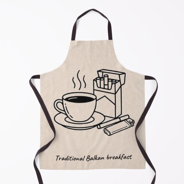 Item preview, Traditional Balkan Breakfast Funny Coffee and Cigarettes Design designed and sold by Mastalina99.
