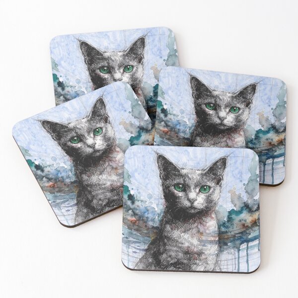 Item preview, Intricate Ink and Watercolor Cat Portrait designed and sold by Paolo-Bandal.