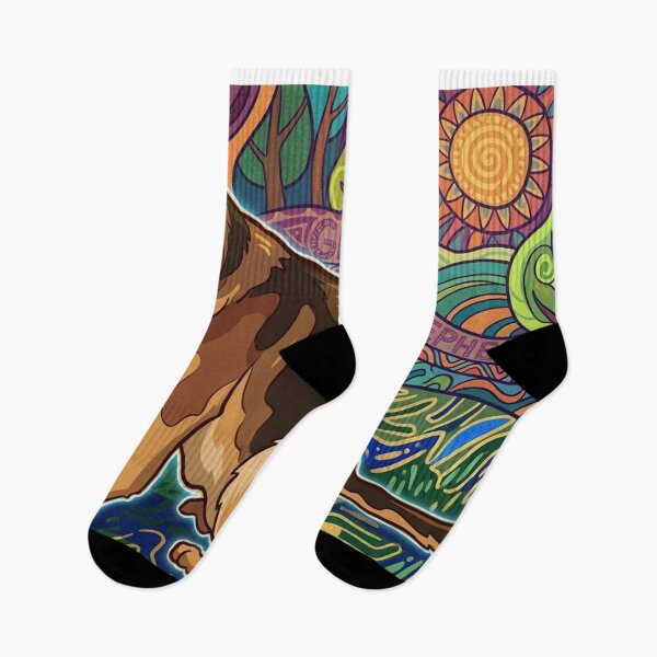 Item preview, A vibrant, stylized  interpretation of a German Shepherd designed and sold by AirCrayons27.
