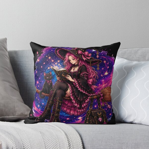 Item preview, Pink Witch Reader | Gothic Book Lover Fantasy Art designed and sold by DudasAmiles.
