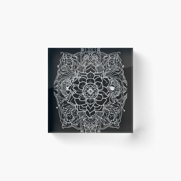 Item preview, Gothic Lotus Mandala Reverse Coloring Page Flower Geometry designed and sold by DarkOriginArts.