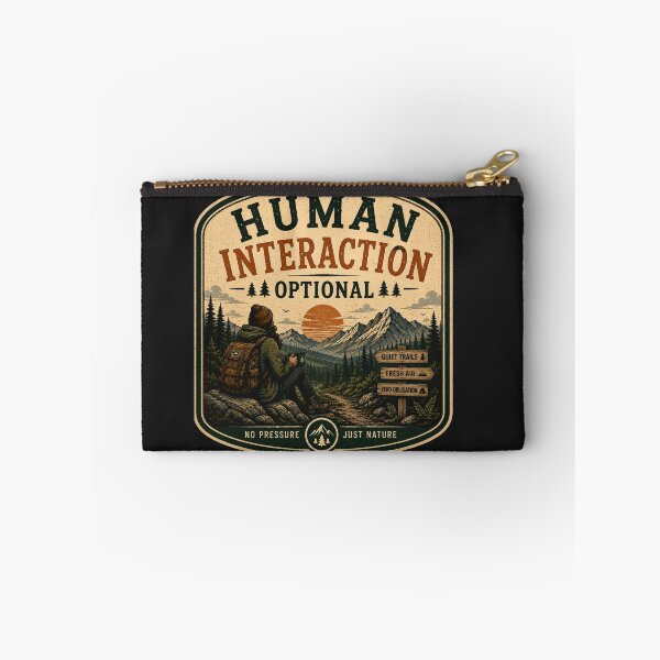 Item preview, Human Interaction Optional – Retro Hiking Introvert Nature Design designed and sold by MotylekAnia.