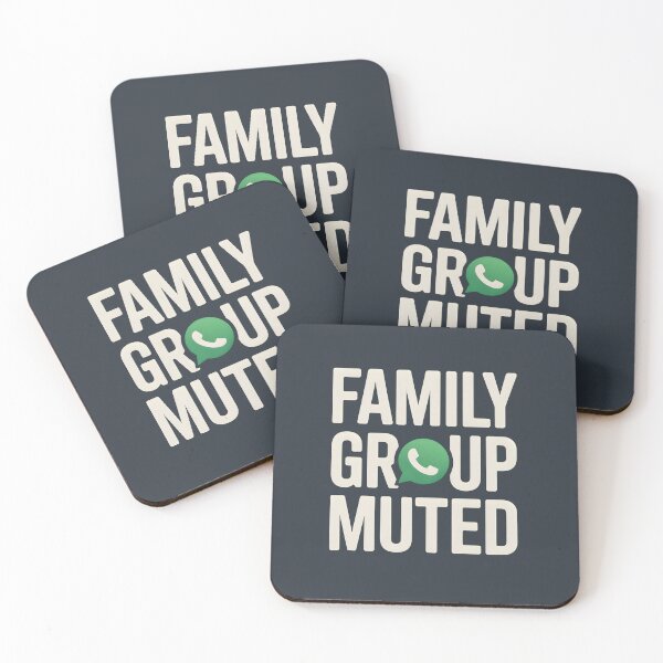 Item preview, Family Group Muted – Funny Desi WhatsApp Humor designed and sold by Swati Art Shop.