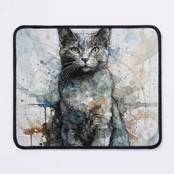 Item preview, Intricate Ink and Watercolor Cat Portrait designed and sold by Paolo-Bandal.