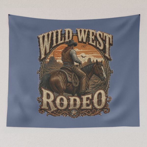 Item preview, Wild West Rodeo Vintage Cowboy Tee designed and sold by Stylestickers55.