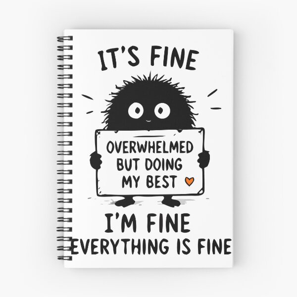 Item preview, It’s Fine – Overwhelmed But Doing My Best Funny Introvert Mental Health Shirt designed and sold by FAFshop.