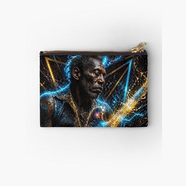 Item preview, Cosmic Blues Guitarist Crossroads — Bold Electric Soul Music Art Print designed and sold by CosmicRockArt.