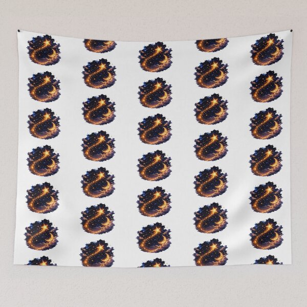 Item preview, Magical Moonlight Shooting Star Art designed and sold by Ishratparween11.