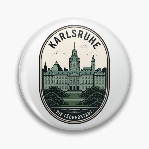 Item preview, Karlsruhe Palace Germany Retro Travel Badge designed and sold by k3rstman1.