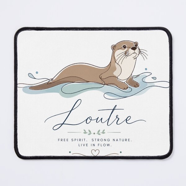 Item preview, Elegant Otter Continuous Line Art Logo on White Background designed and sold by Newthingzy.