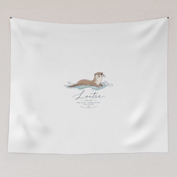 Item preview, Elegant Otter Continuous Line Art Logo on White Background designed and sold by Newthingzy.