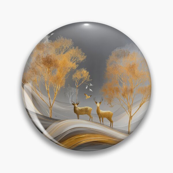 Item preview, ✨Luxury Golden Deer Abstract Landscape✨ designed and sold by CheersTOGETHER.