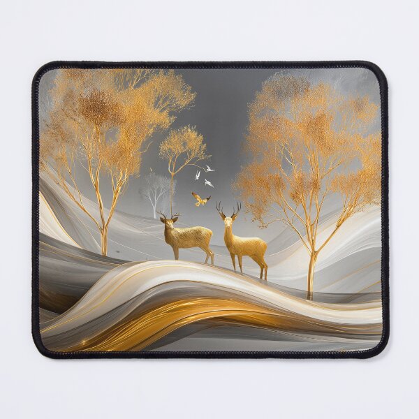 Item preview, ✨Luxury Golden Deer Abstract Landscape✨ designed and sold by CheersTOGETHER.