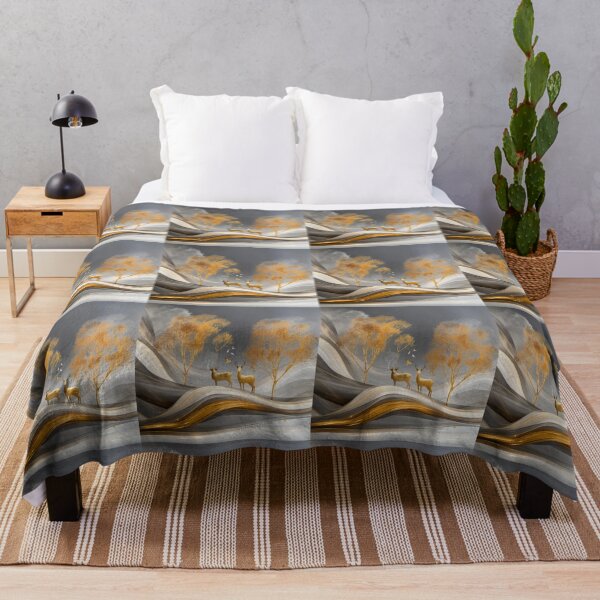 Item preview, ✨Luxury Golden Deer Abstract Landscape✨ designed and sold by CheersTOGETHER.