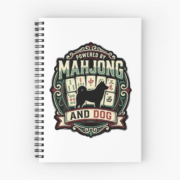 Item preview, Powered By Mahjong And Dog Retro Funny Pet Lover Game Night Meme designed and sold by get55shirt.