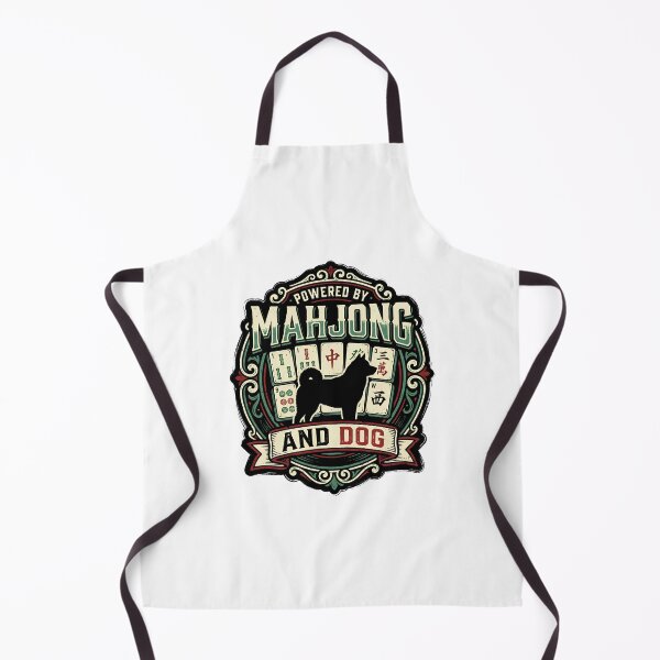 Item preview, Powered By Mahjong And Dog Retro Funny Pet Lover Game Night Meme designed and sold by get55shirt.