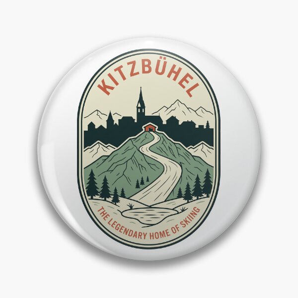 Item preview, Vintage Kitzbuhel Austria Skiing Mountain Travel Badge designed and sold by k3rstman1.