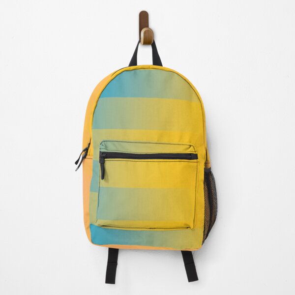 Item preview, Yellow Cyan Gradient Stripes Abstract Modern Minimalist Poster designed and sold by ByJacobHam.