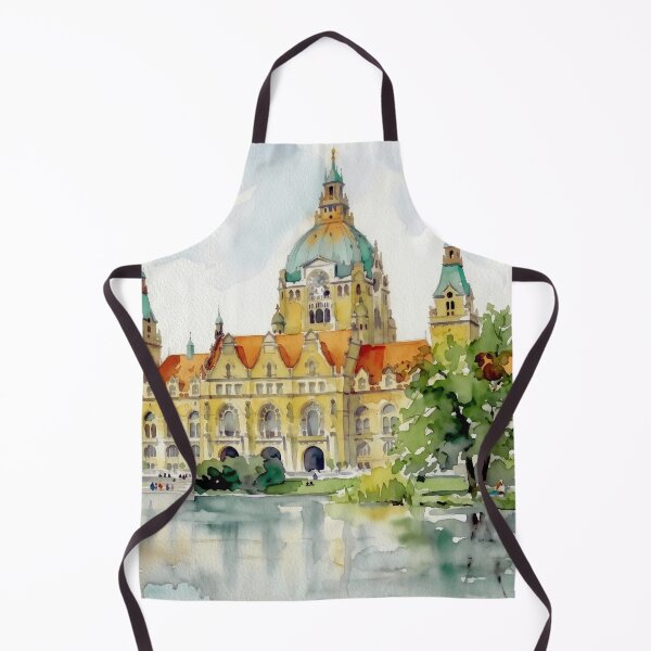 Item preview, Hannover New Town Hall Watercolor designed and sold by caracatita75.