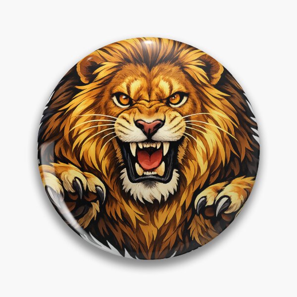 Item preview, Fierce Roaring Lion Sticker | Wild Animal King Graphic Decal designed and sold by Kanvasly.