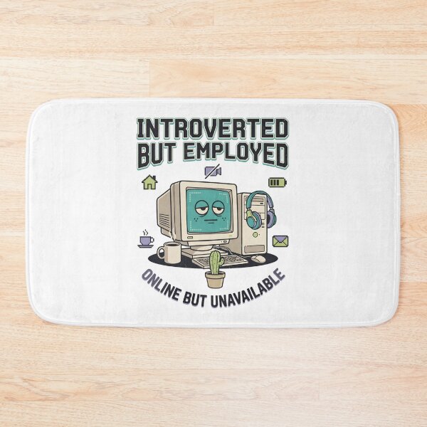Item preview, Introverted But Employed Online But Unavailable Retro Computer Art designed and sold by Fenay Designs.