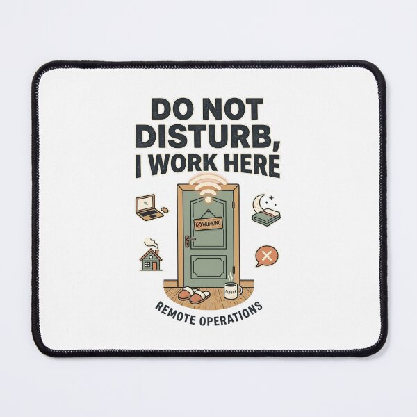 Item preview, Do Not Disturb I Work Here Remote Operations Office Door Sign designed and sold by Fenay Designs.