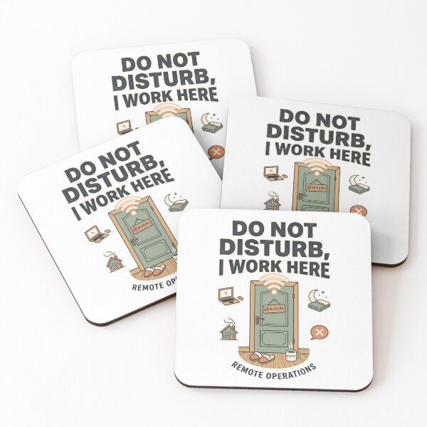 Item preview, Do Not Disturb I Work Here Remote Operations Office Door Sign designed and sold by Fenay Designs.
