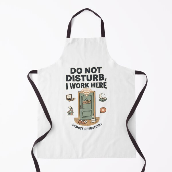 Item preview, Do Not Disturb I Work Here Remote Operations Office Door Sign designed and sold by Fenay Designs.