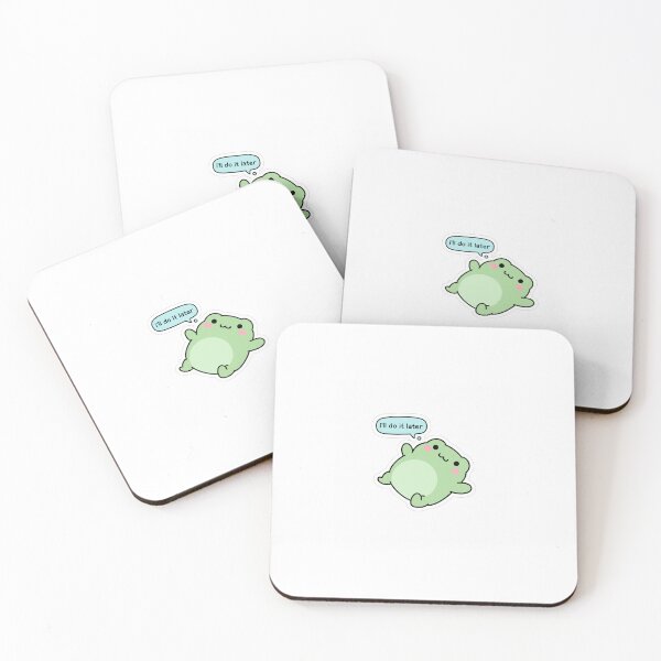 Item preview, “I’ll Do It Later” Funny Procrastination – Cute Minimalist Cartoon Sticker designed and sold by mayatA-rt.