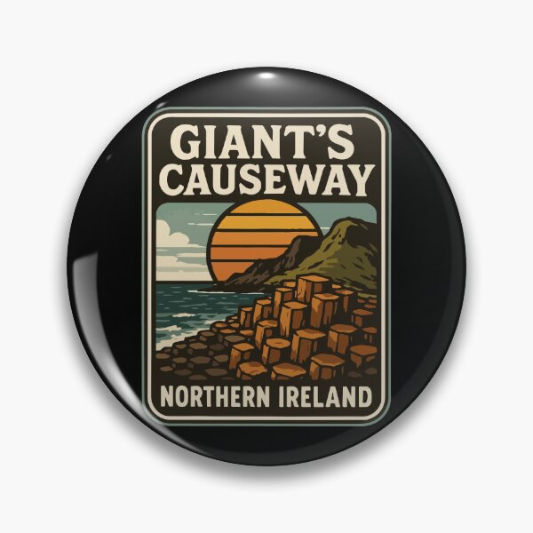 Item preview, Giant's Causeway Northern Ireland Retro Travel designed and sold by TomFrontierArt.