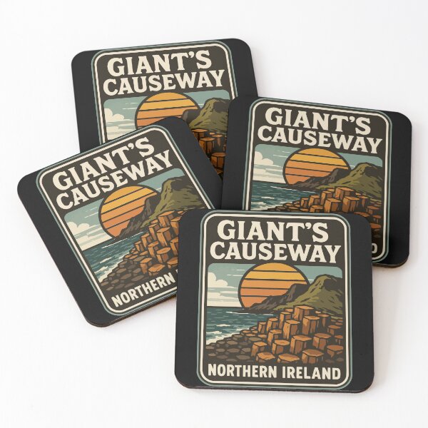 Item preview, Giant's Causeway Northern Ireland Retro Travel designed and sold by TomFrontierArt.